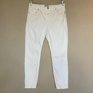 Everlane High Rise Skinny Jeans White Stretch Denim High Waisted Regular Size 32
